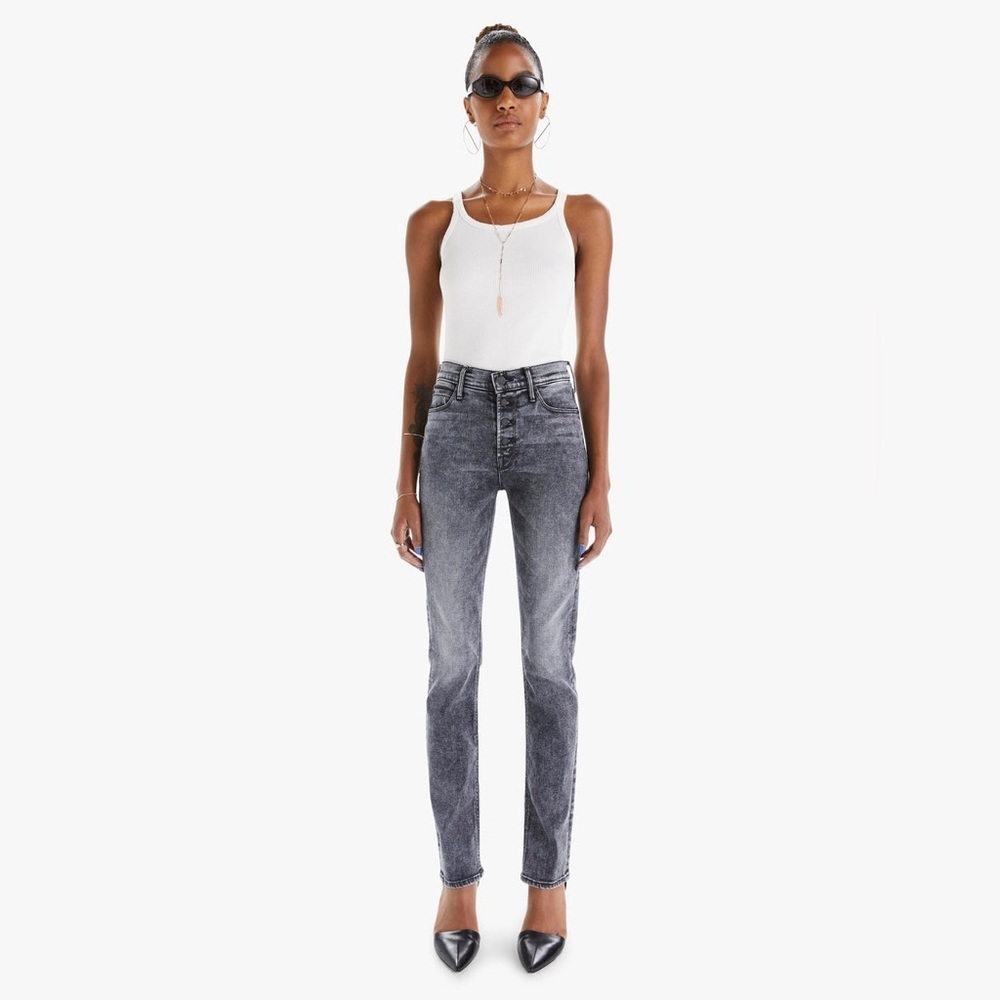 MOTHER Pixie Dazzler Jeans NWT High Rise Black Vintage Wash Denim 25